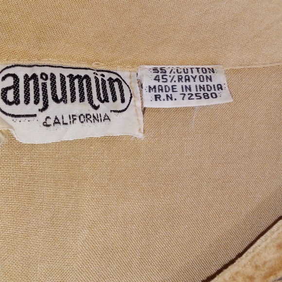 💥CROCHET PATCHWORK RAYON VELVET LONG TUNIC STYLE SHIRT HIPPIE INDIA TOP GYPSY - Picture 6 of 7